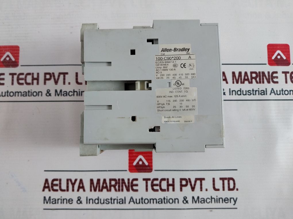Allen-bradley 100-c90*200 Series A Contactor 600Vac