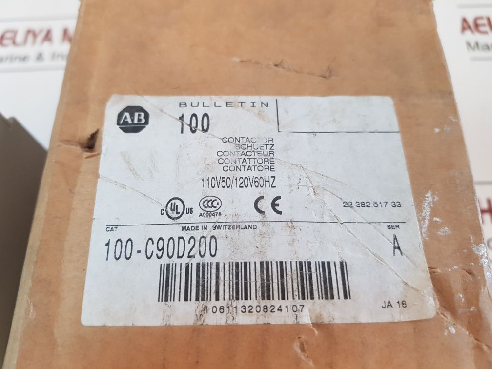 Allen-bradley 100-c90200 Contactor Ser A

