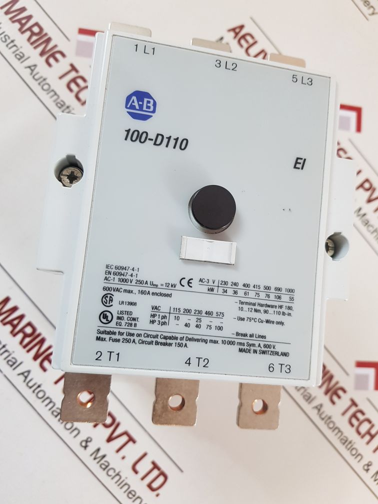 Allen-bradley 100-d110 Contactor Ser:A
