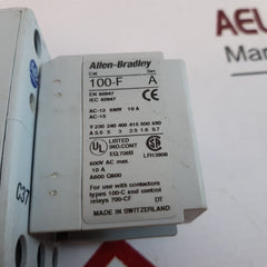 Allen-bradley 100-c37*00 Contactor With 100-f A20 & 193-ea1Hc