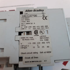 Allen-bradley 100-c37*00 Contactor With 100-f A20 & 193-ea1Hc
