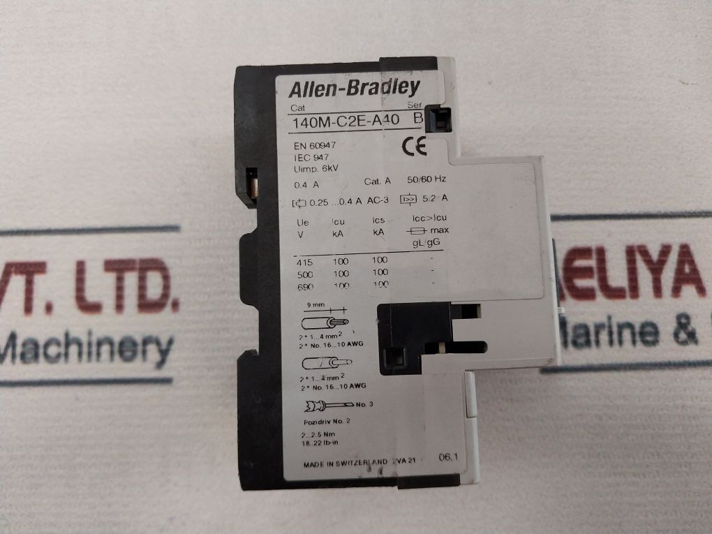 Allen-bradley 140M-c2E-a40 Motor Protection Circuit-breaker 50/60 Hz