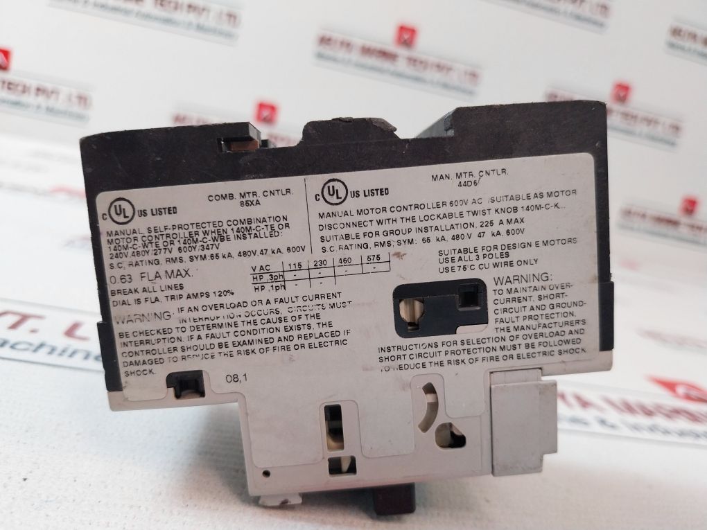Allen-bradley 140M-c2E-a63 Motor Protection Circuit Breaker
