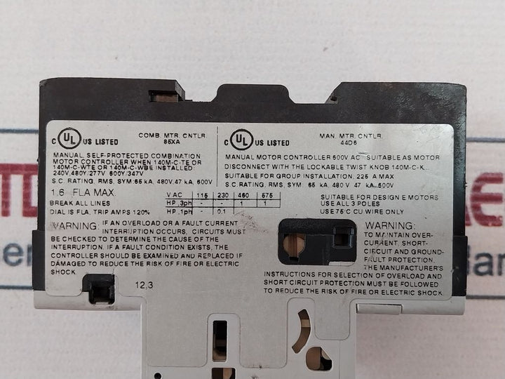 Allen-bradley 140M-c2E-b16 Circuit Breaker Ser B