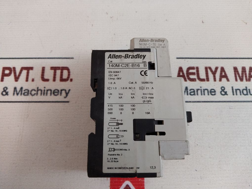 Allen-bradley 140M-c2E-b16 Motor Protection Circuit Breaker 240 Vac