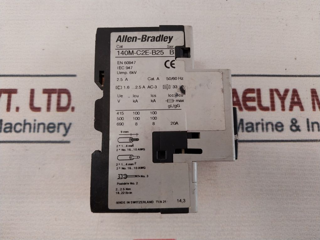 Allen-bradley 140M-c2E-b25 Circuit Breaker 600V Ac