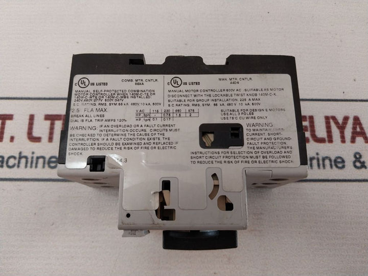 Allen-bradley 140M-c2E-b25 Circuit Breaker 600V Ac
