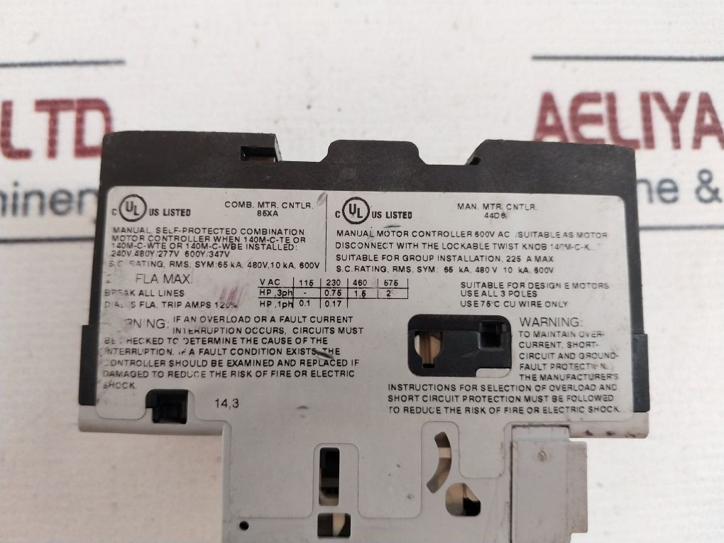 Allen-bradley 140M-c2E-b25 Motor Protection Circuit Breaker 5A