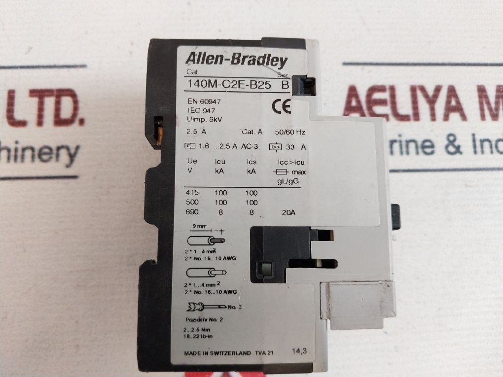 Allen-bradley 140M-c2E-b25 Motor Protection Circuit Breaker 5A