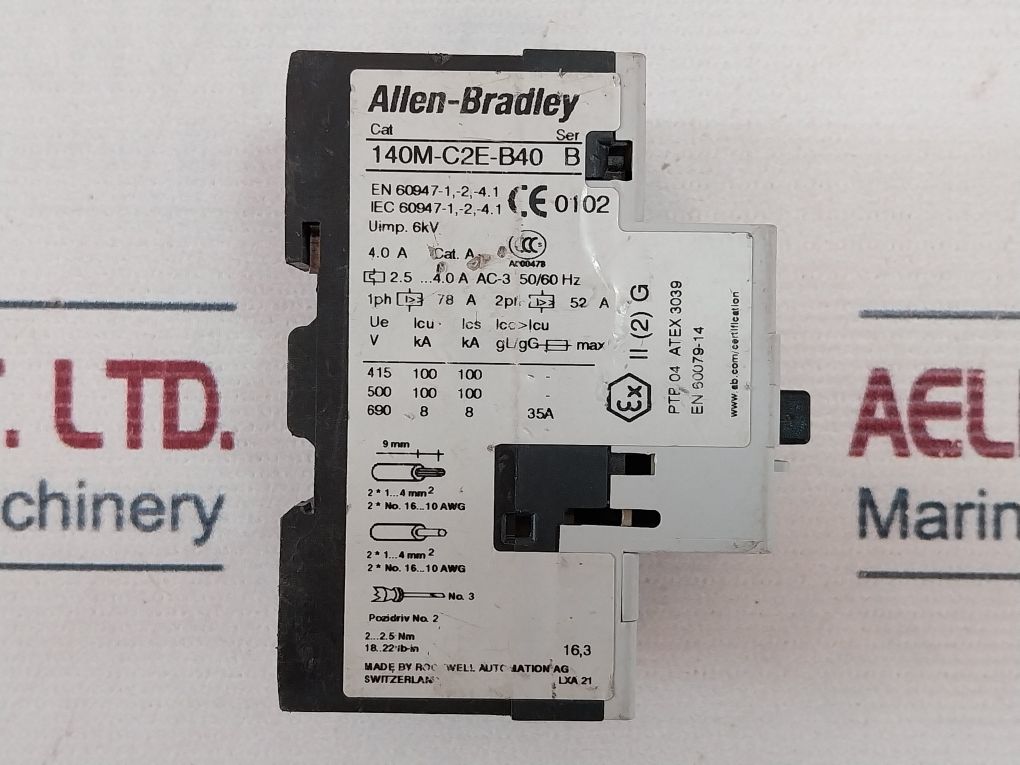 Allen-bradley 140M-c2E-b40 Motor Protector Circuit Breaker