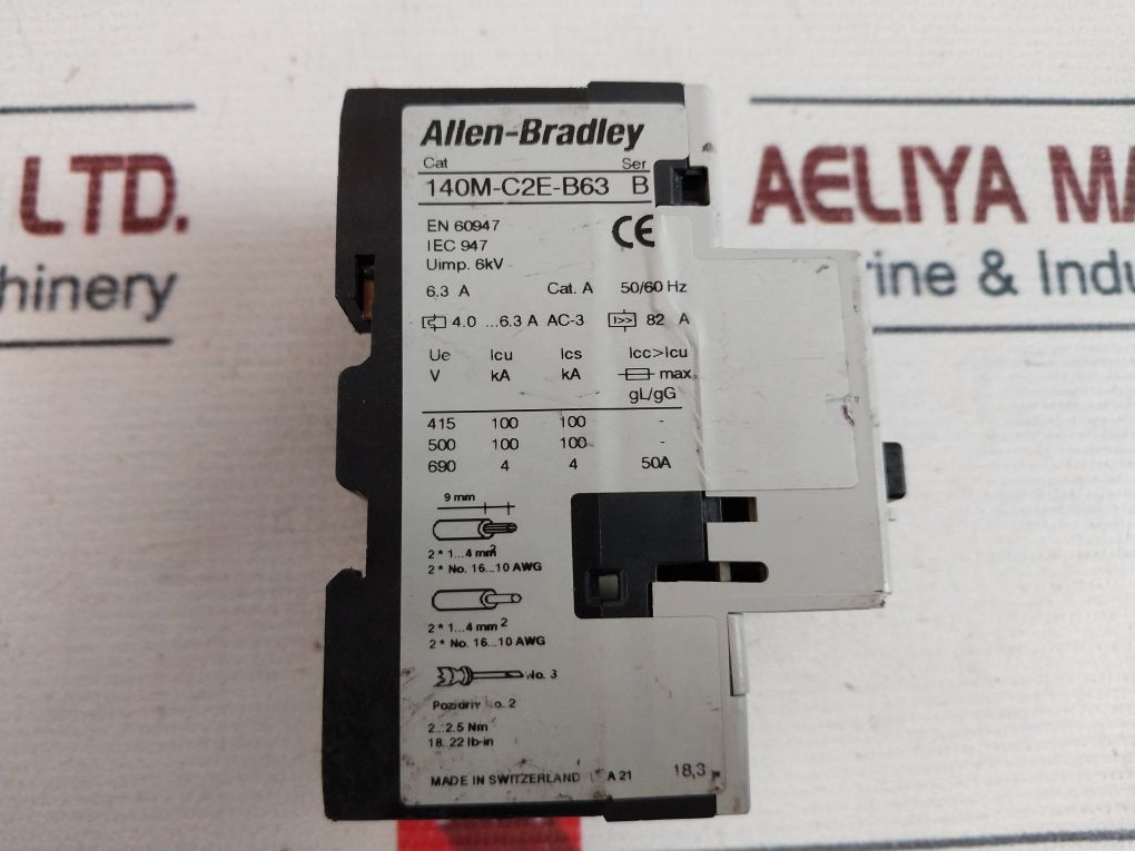 Allen-bradley 140M-c2E-b63 Motor Protection Circuit Breaker Cat.A Ser.B