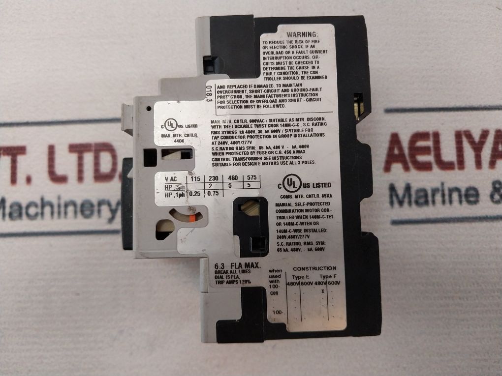 Allen-bradley 140M-c2E-b63 Motor Protection Circuit Breaker Ser. C