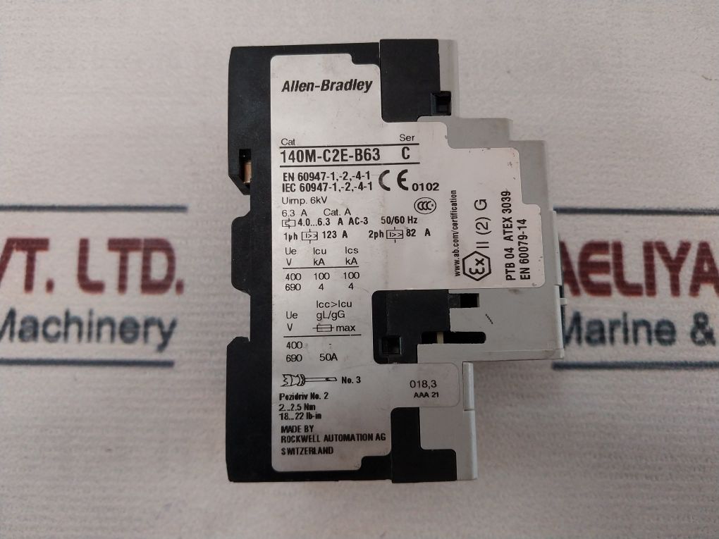 Allen-bradley 140M-c2E-b63 Motor Protection Circuit Breaker Ser. C