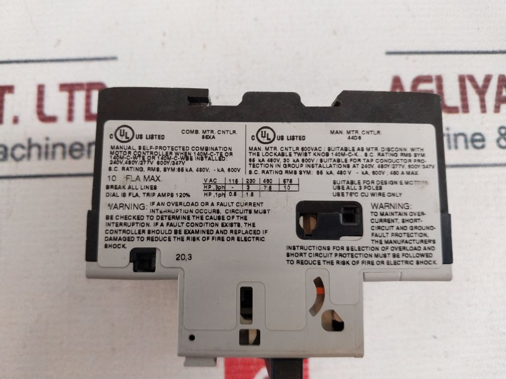 Allen-bradley 140M-c2E-c10 Motor Protection Circuit Breaker 6Kv 50/60Hz