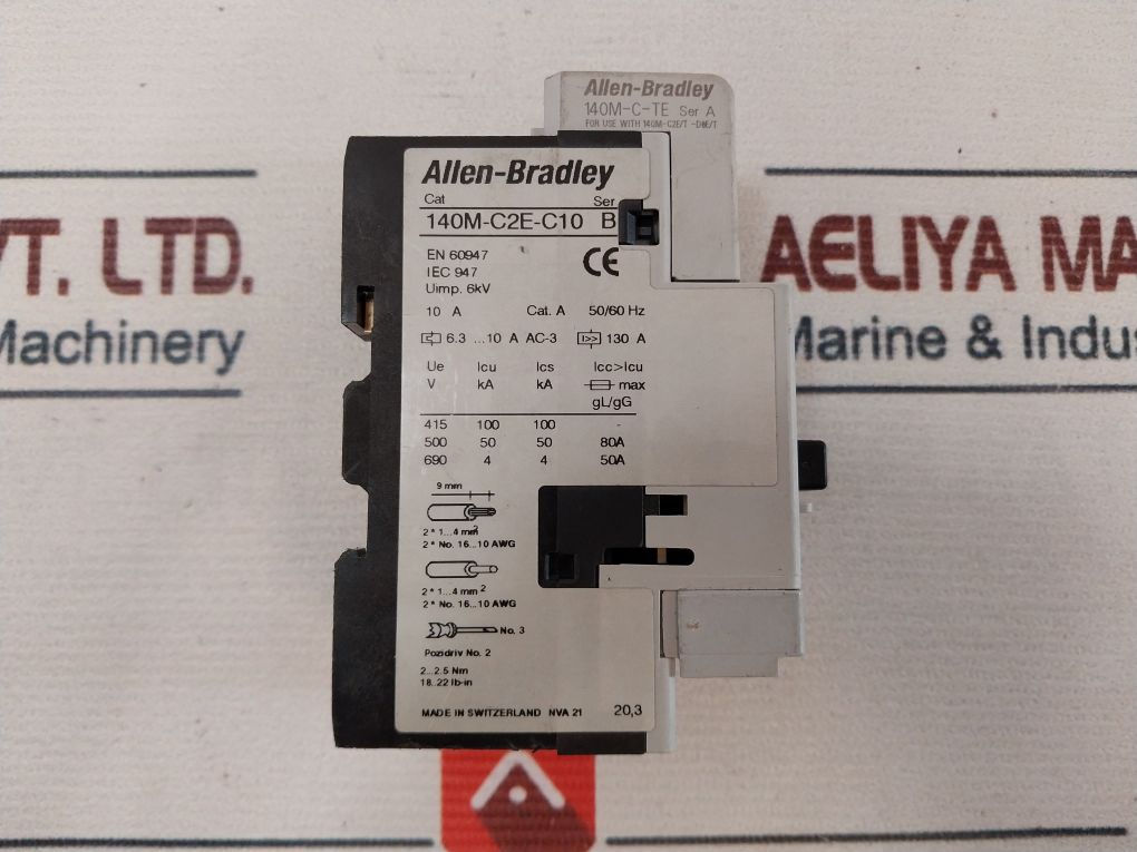 Allen-bradley 140M-c2E-c10 Motor Protection Circuit Breaker Ser: B