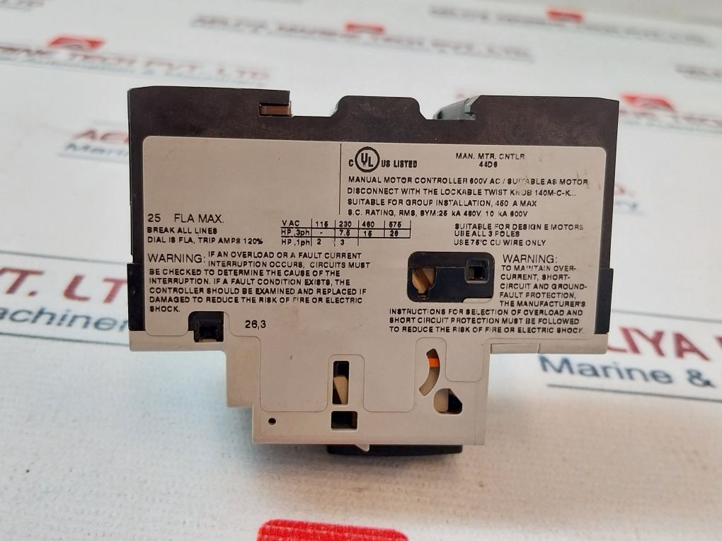 Allen-bradley 140M-c2E-c25 Motor Protection Circuit Breaker 600V Ac