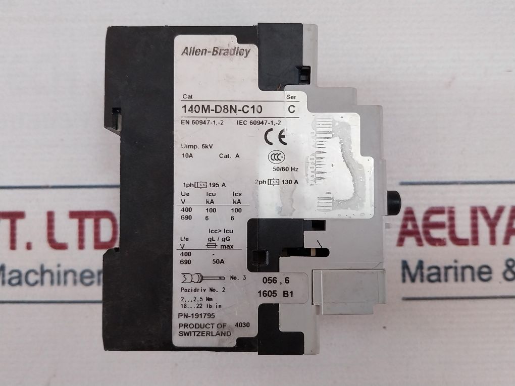 Allen-bradley 140M-d8N-c10 Motor Protection Circuit Breaker