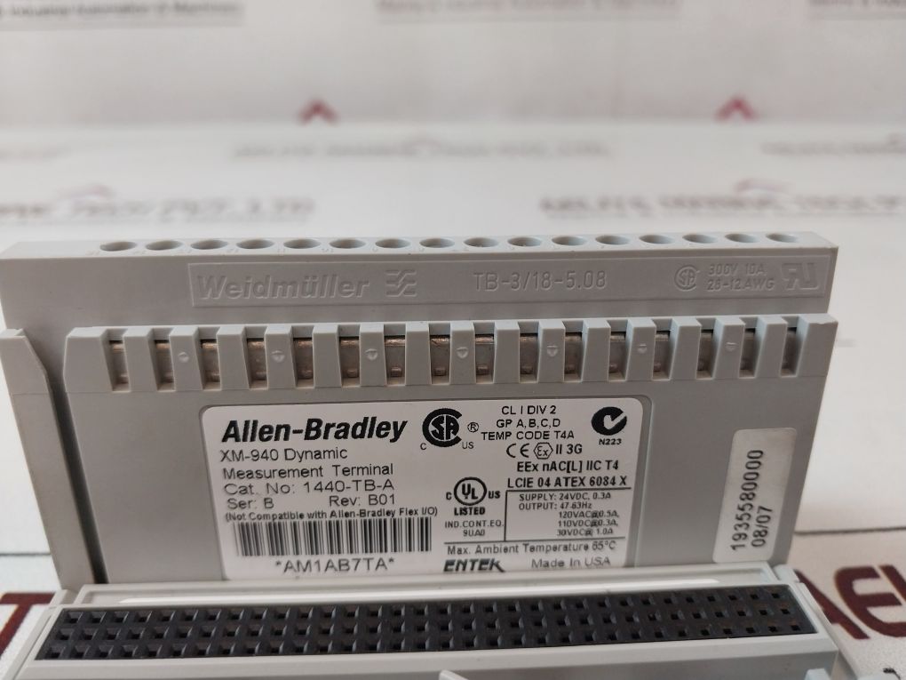 Allen-bradley Xm-940 Dynamic Measurement Terminal Base 1440-tb-a Series:B