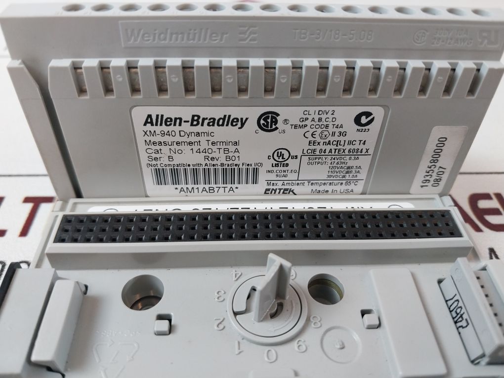 Allen-bradley Xm-940 Dynamic Measurement Terminal Base 1440-tb-a Series:B
