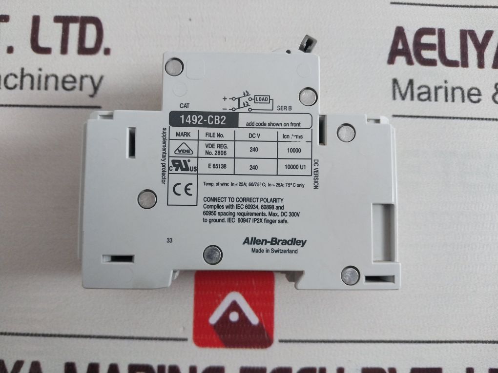 Allen-bradley 1492-cb2 Ser.B Circuit Breaker Dc300V 15A