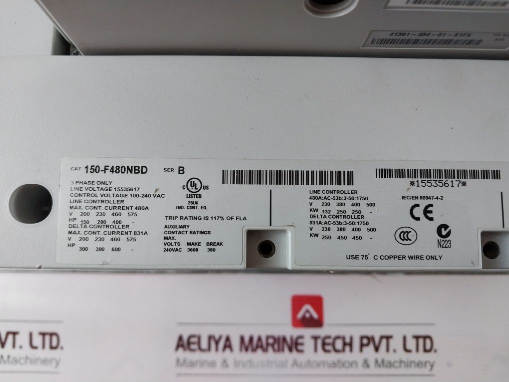 Allen-bradley 150-f480Nbd Smc-flex 3 Phase Control Voltage 100-240 Vac