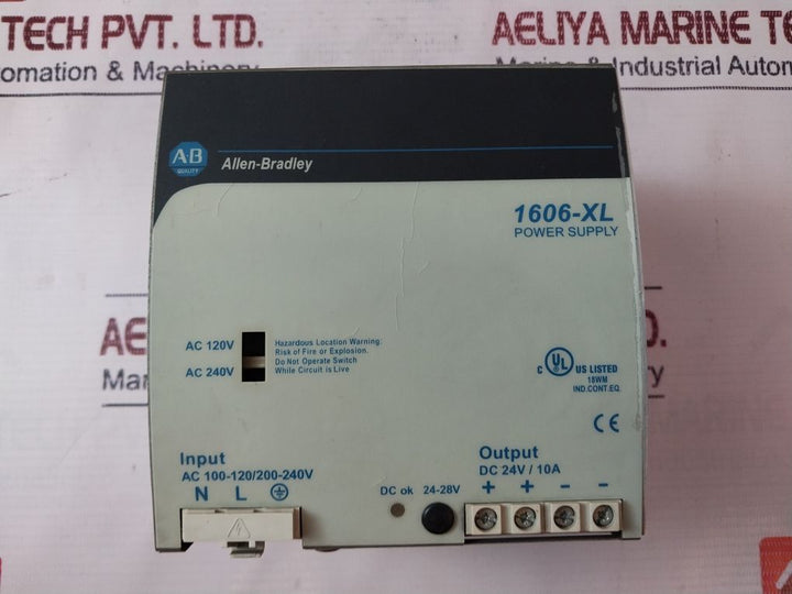 Allen-bradley 1606-xl240E Ser: A Power Supply Dc 24V/ 10A