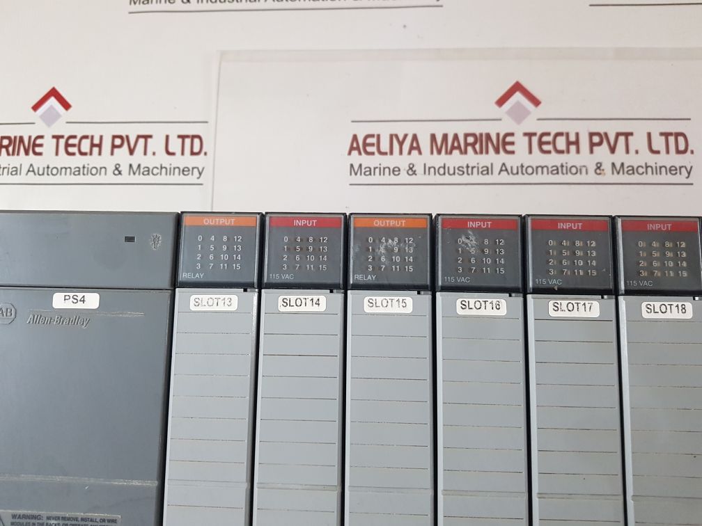 Allen-bradley 1746-p2 ,1746-a13 input-output 13-slot modules rack