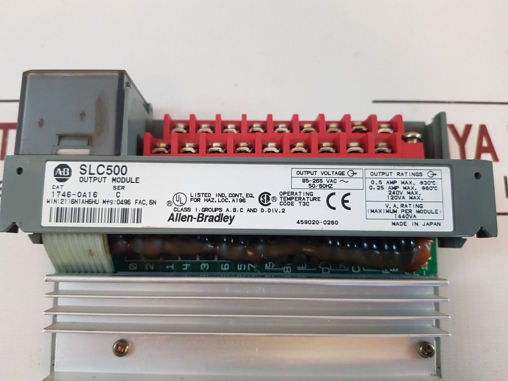 Allen-bradley Slc500 1746-oa16 Ser: C Output Module