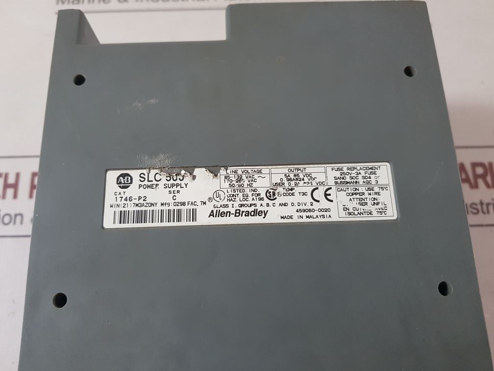 Allen-bradley Slc500 1746-p2 Power Supply Ser: C
