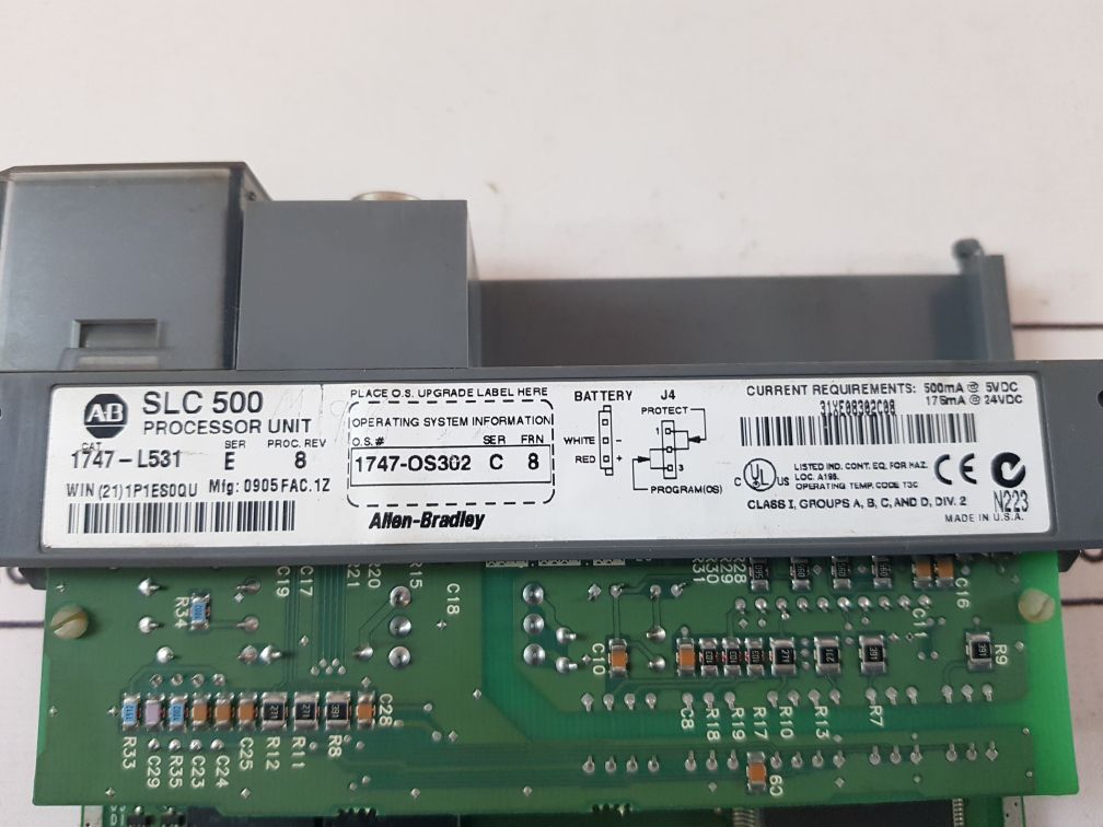 Allen-bradley 1747-l531 Ser.E 1747-os302 Ser.C Slc 500 5/03 Cpu Processor Unit