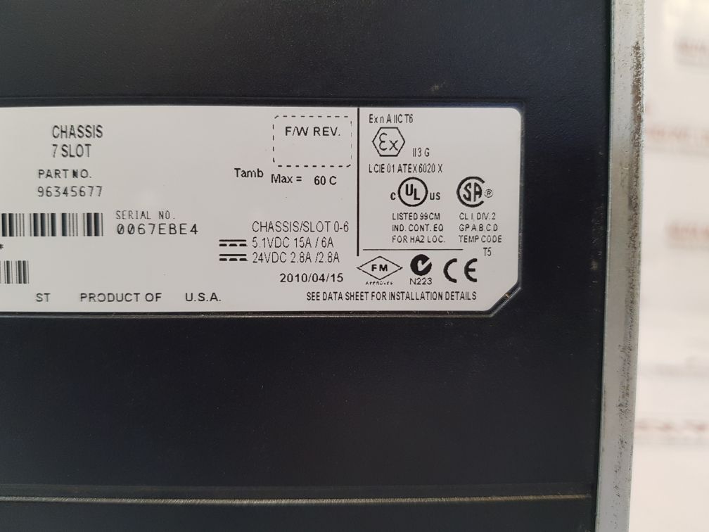 Allen-bradley 1756-a7 Ser.B Chassis 7 Slot Rack 96345677