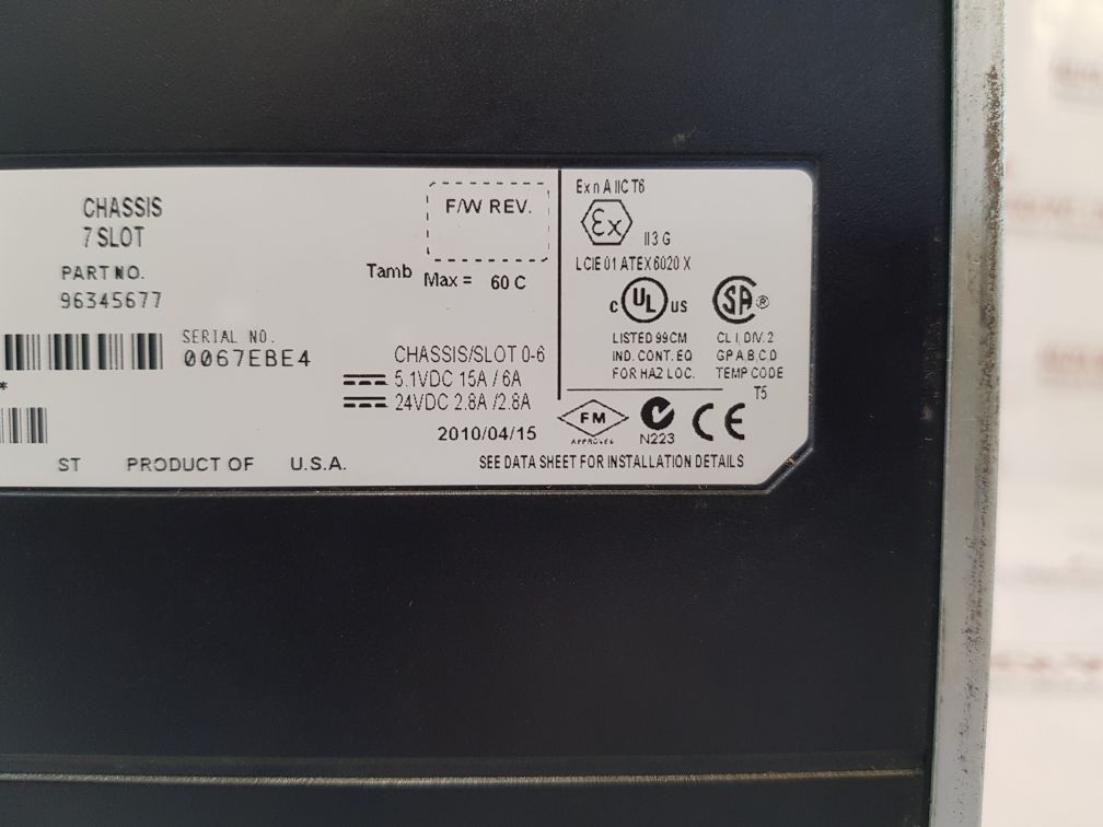 Allen-bradley 1756-a7 Ser.B Chassis 7 Slot Rack 96345677