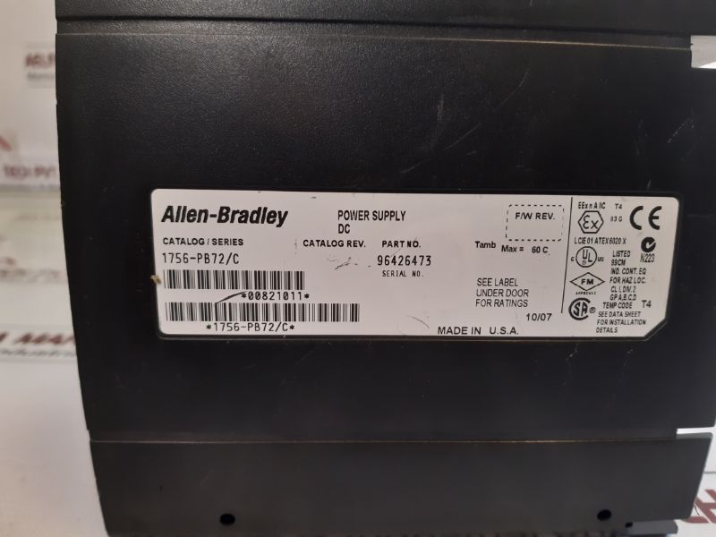 Allen-bradley 1756-pb72C Power Supply 96426473
