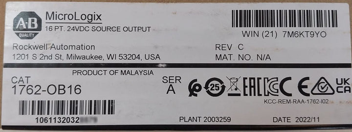 Allen-bradley 1762-ob16