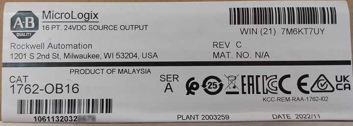 Allen-bradley 1762-ob16