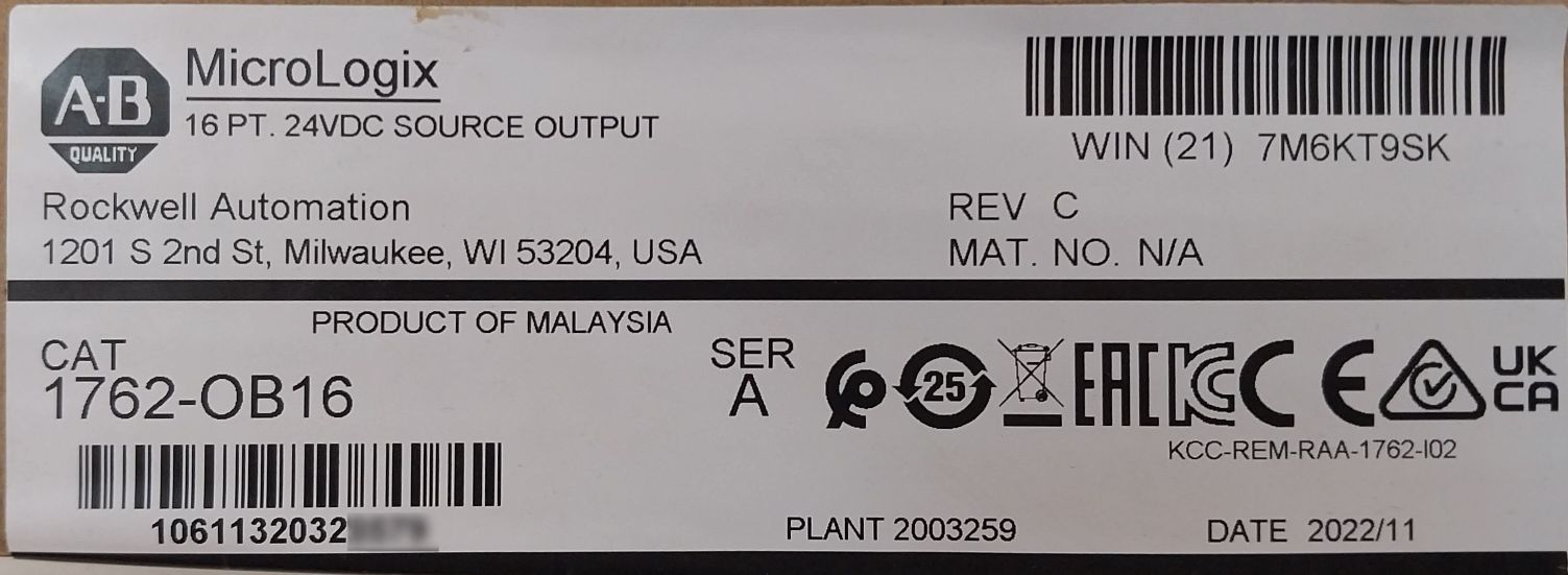 Allen-bradley 1762-ob16