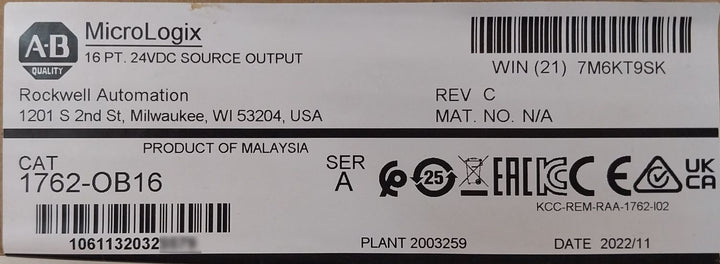 Allen-bradley 1762-ob16