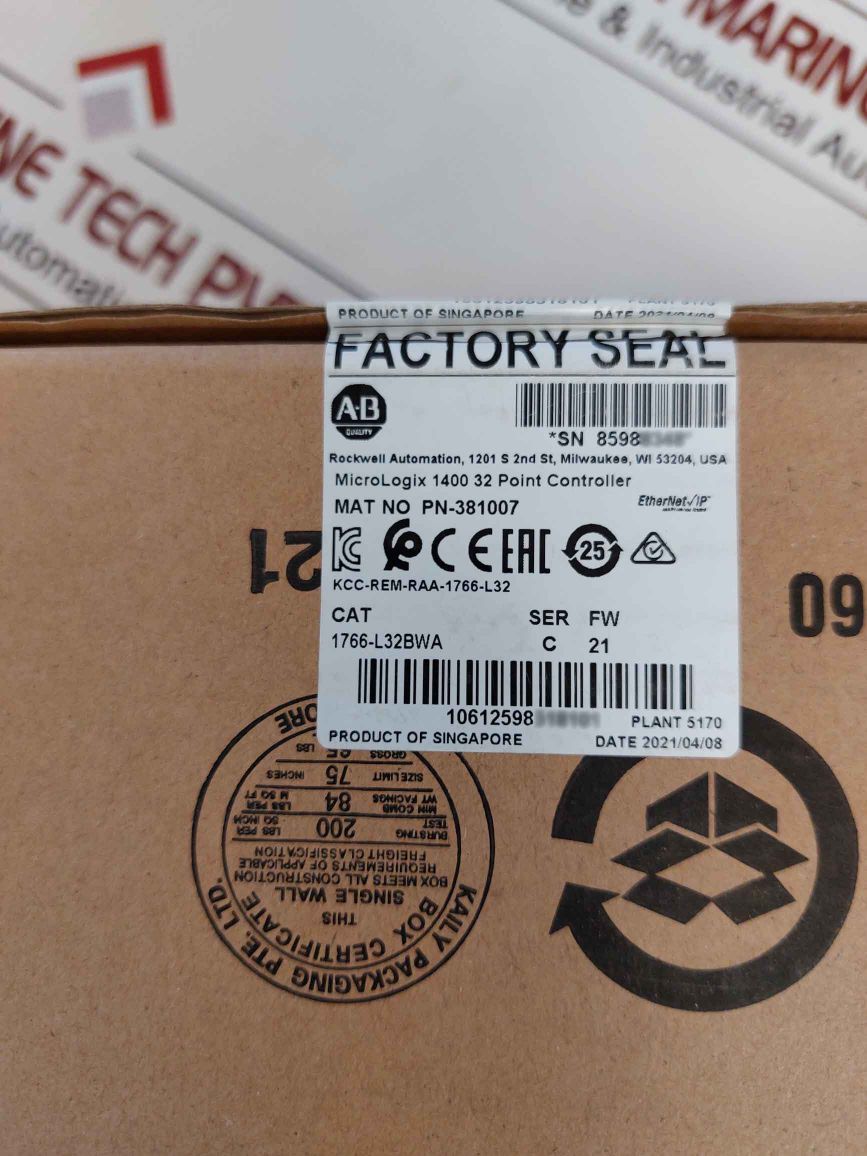 Allen-bradley 1766-l32Bwa Programmable Controllers Open Box