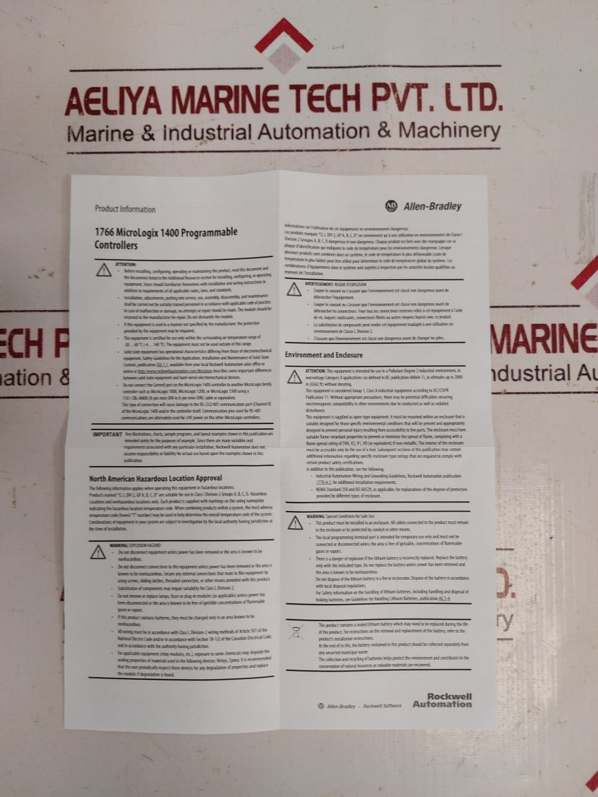Allen-bradley 1766-l32Bwa Programmable Controllers Open Box