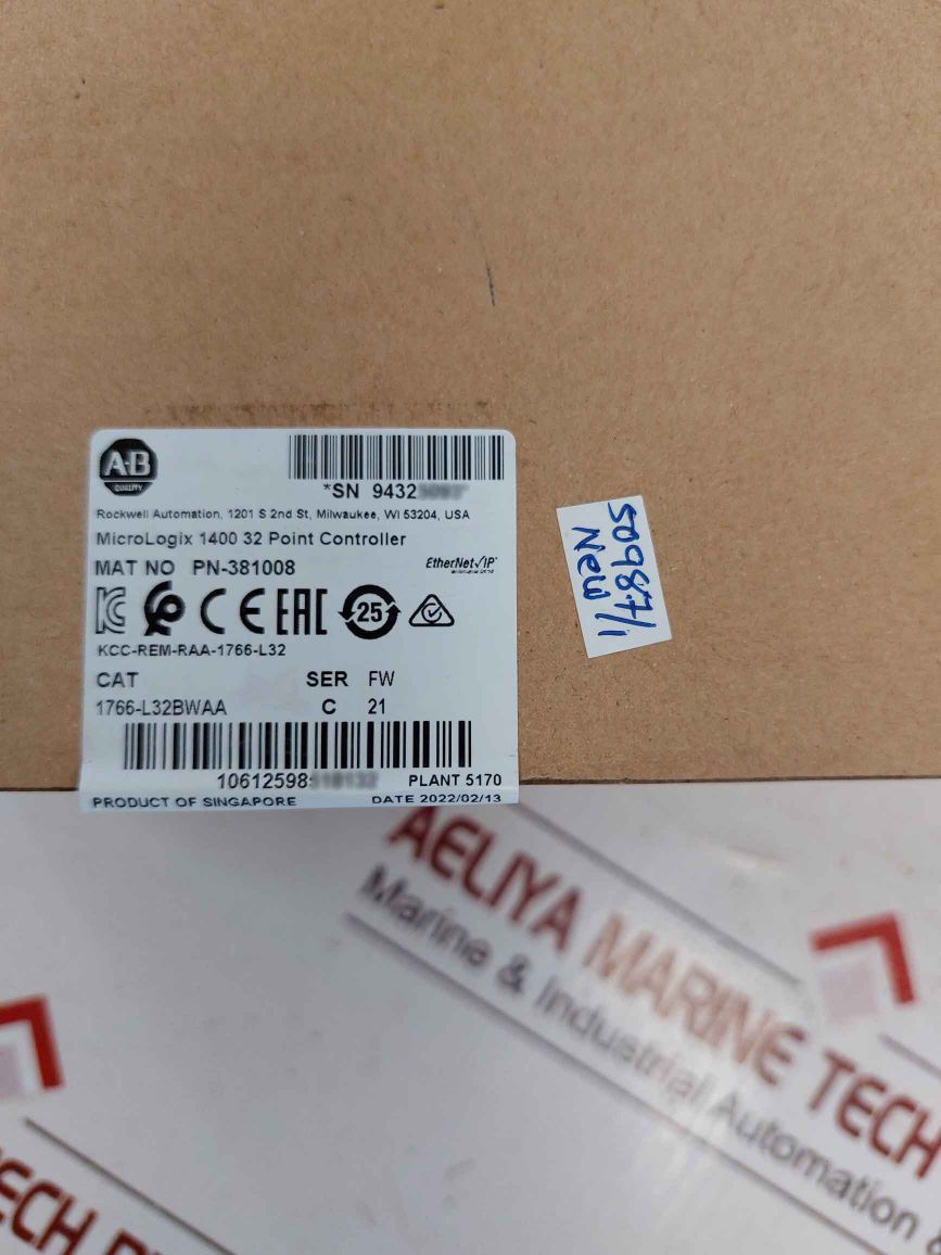 Allen-bradley 1766-l32Bwaa Micrologix 1400 32 Point Controller Sealed Pack
