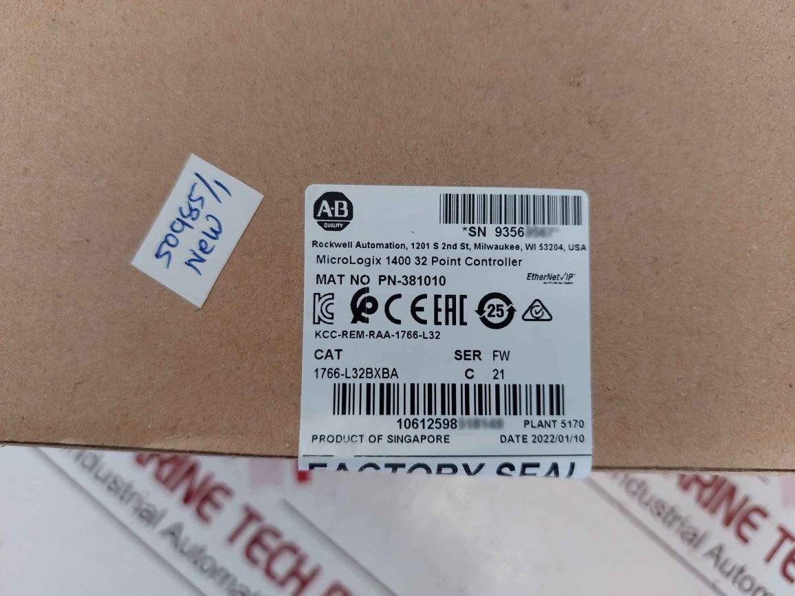 Allen-bradley 1766-l32Bxba Micrologix 1400 32 Point Controller Sealed Pack
