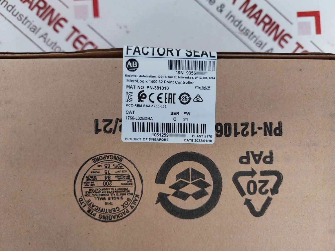 Allen-bradley 1766-l32Bxba Micrologix 1400 32 Point Controller Sealed Pack

