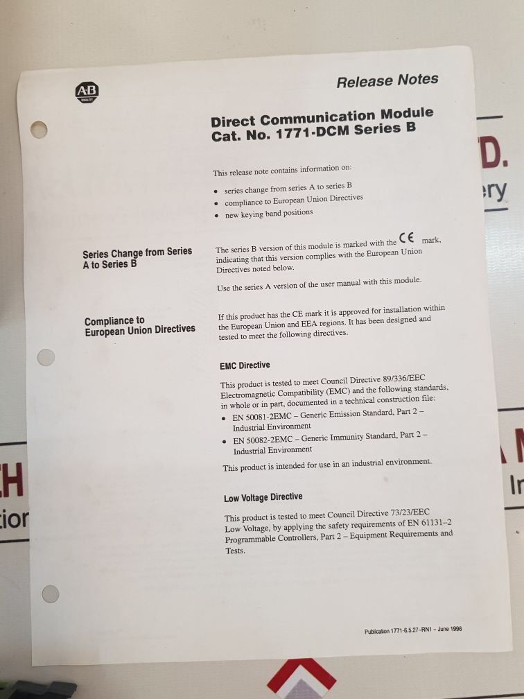 Allen-bradley 1771-dcm/B Direct Communication Module