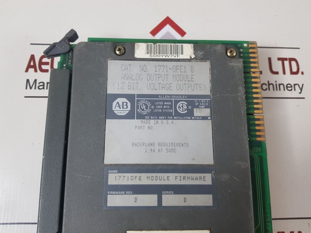 Allen-bradley 1771-ofe1 analog output module ser.b
