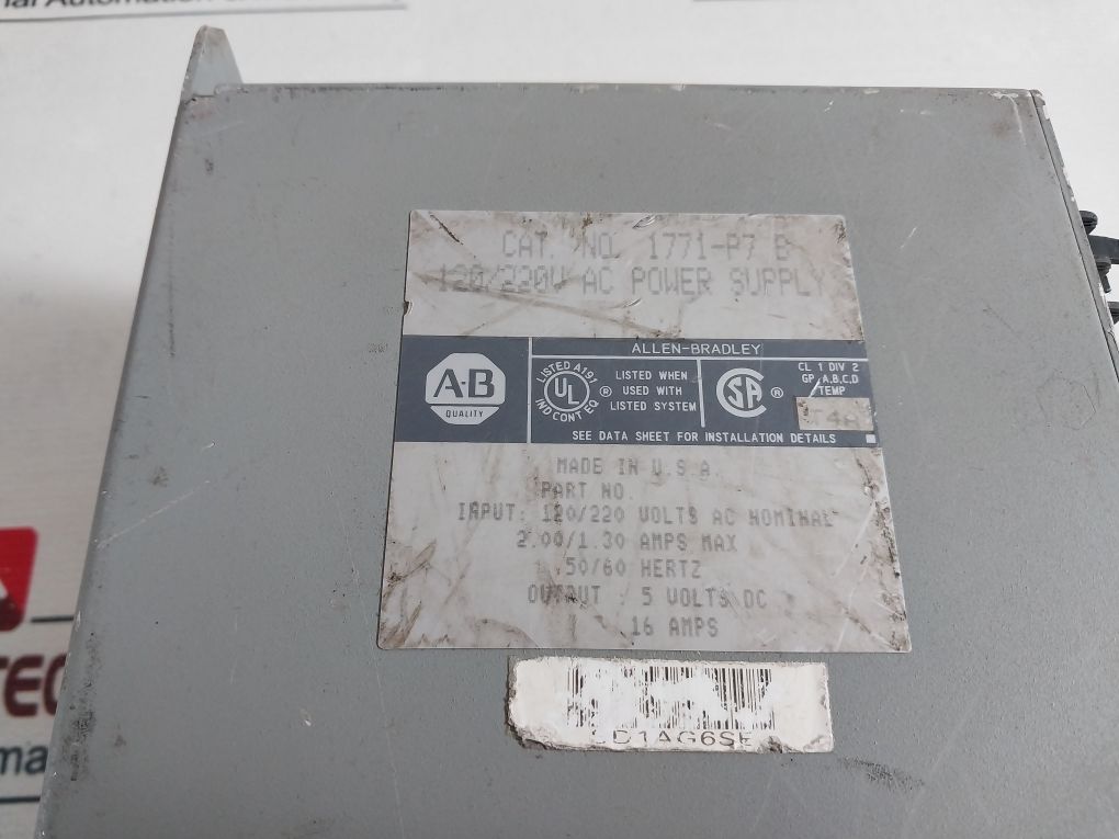 Allen-bradley 1771-p7 B Power Supply