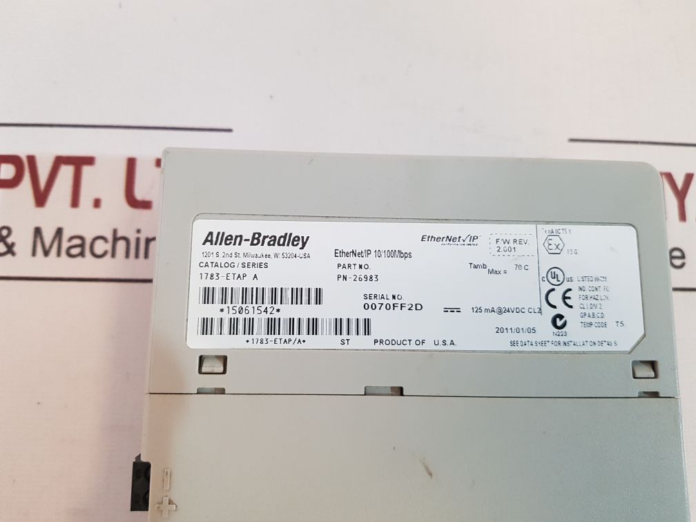 Allen-bradley 1783-etap Ethernet / Ip Tap Pn-26983