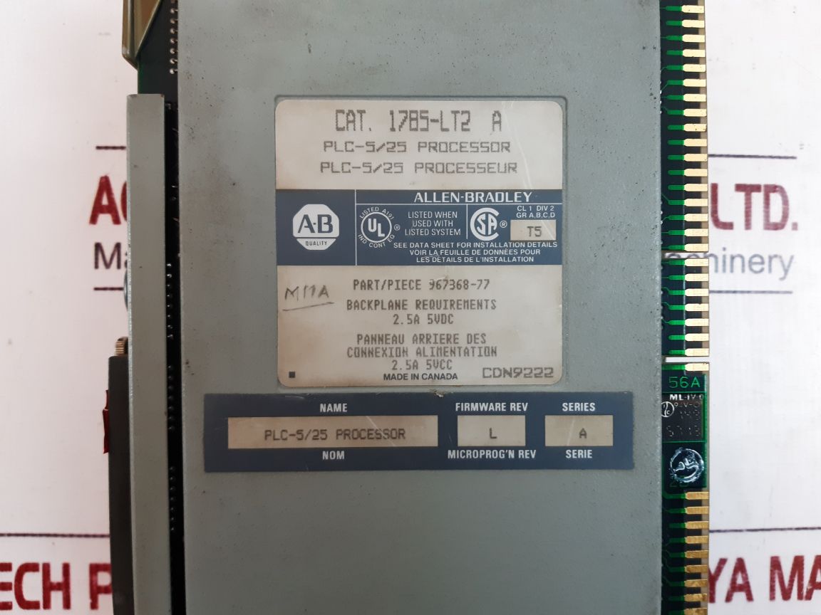 Allen-bradley 1785-lt2 A Plc-5/25 Programmable Controller