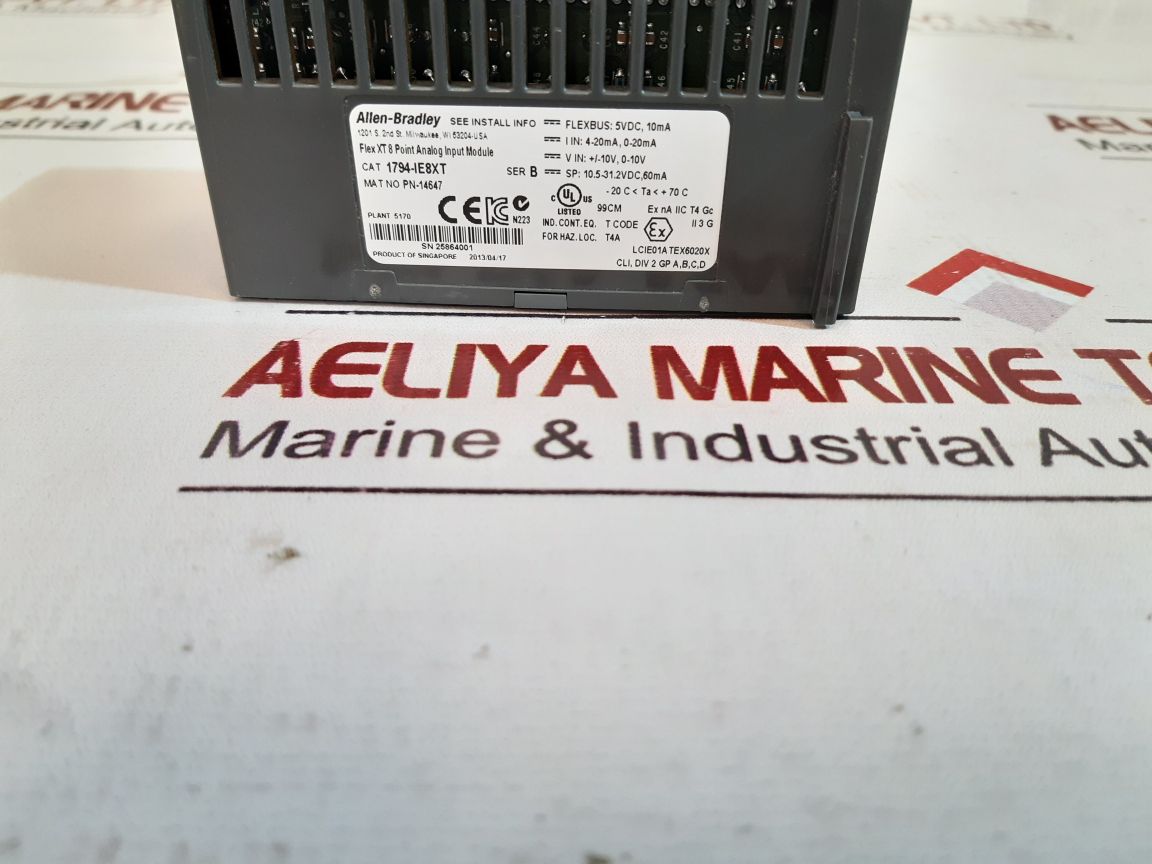 Allen-bradley Flex Xt 8 Point Analog Input Module 1794-ie8Xt