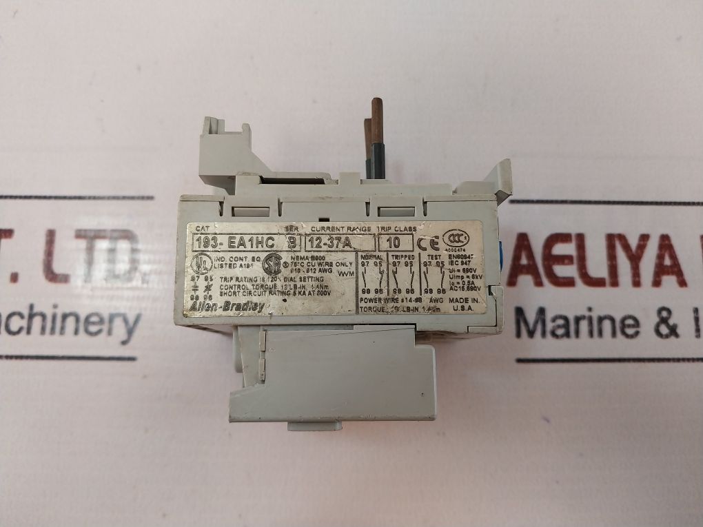 Allen-bradley 193-ea1Hc Overload Relay 690V 12-37 A