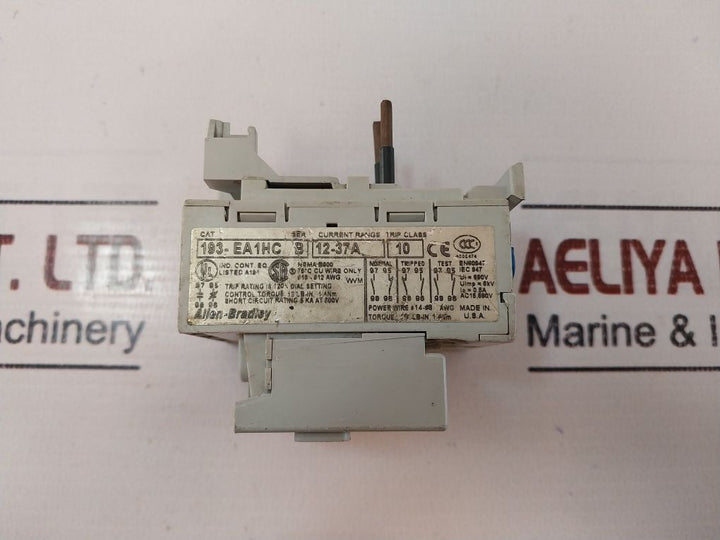 Allen-bradley 193-ea1Hc Overload Relay 690V 12-37 A